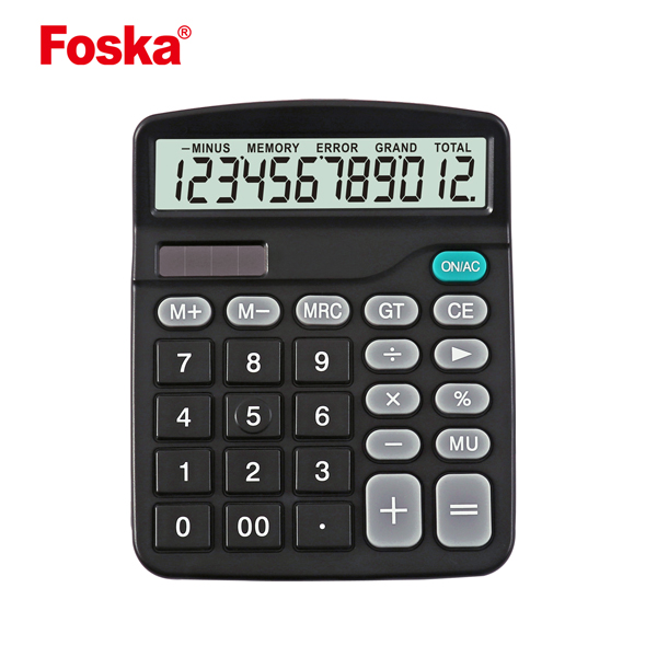 CALCULADORA FOSKA 12 DIG CA3212-7, 5.9&quot;x4.72&quot;x1.53&quot;